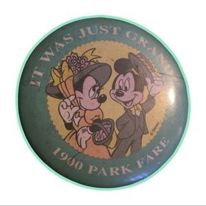 Vtg 80s Disney Mickey Minnie 1900 Park Fare Pin
